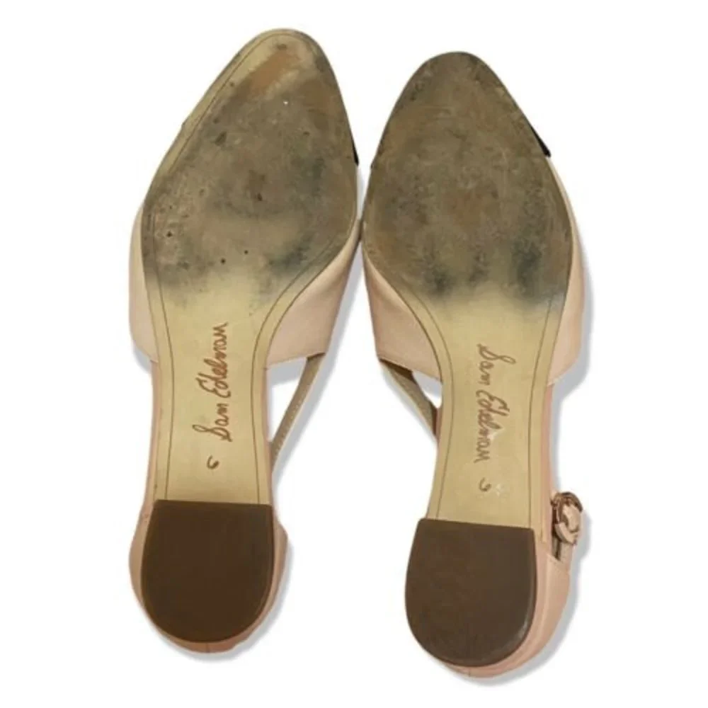 Sam Edelman Cream Black Two Tone Leah Cap Toe Slingback Pump Sandal Size 6 - Picture 11 of 11
